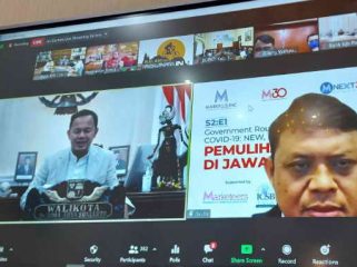Wali kota Bogor Bima Arya saat menjadi pembicara dalam diskusi virtual, Kamis (22/10/2020).
