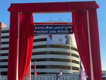 Peresmian Jalan Presiden Joko Widodo di Abu Dhabi, Uni Emirat Arab.(Twitter/@jokowi)