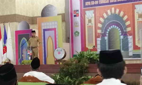 Wali Kota Bogor BIma Arya saat membuka MTQ, Senin (26/10/2020).