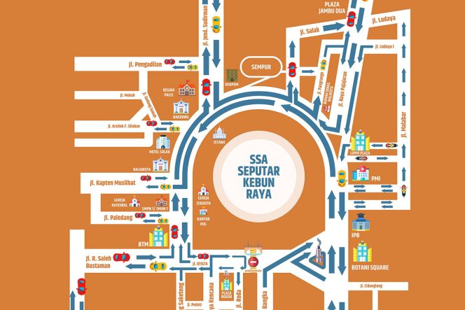 
					Lalu Lintas Seputaran Kebun Raya Diberlakukan Dua Arah