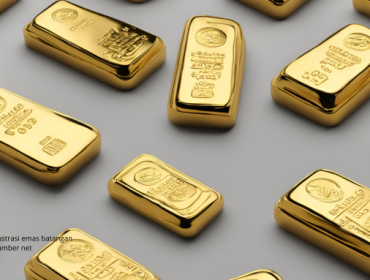 ilustrasi emas batangan