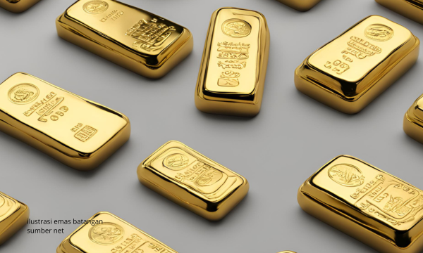 ilustrasi emas batangan