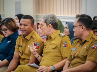 Wali Kota Bogor Dedie Rachim  bersama Wakil Wali Kota Jenal Mutaqin resmikan aplikasi inara. Foto Kominfo Kota Bogor