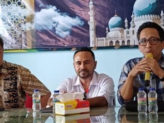 Ketua PWI Kota Bogor Herman Indrabudi menyatakan jika PWI, PFI dan IJTI mendukung kegiatan satu dekade FMP 2025, sebagai bukti kecintaan terhadap tanah air. Foto: Rheynaldhi