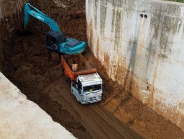 Penanganan longsor di underpass Batutulis Kota Bogor. Foto: istimewa