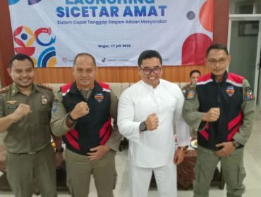 Asisten Pemerintahan Pemkot Bogor Eko Prabowo, (berbaju putih) mengapresiasi program Sicetar Amat. Foto istimewaa