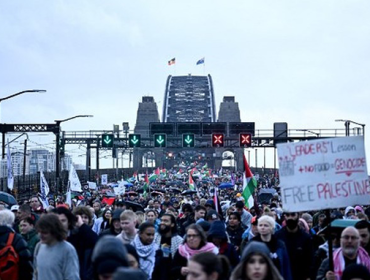 Demo pro Palestina di Sydney Foto: (AFP/SAEED KHAN)