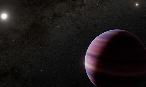 Gambaran seniman tentang wujud planet gas raksasa yang mengorbit Alpha Centauri A. 
Foto: NASA, ESA, CSA, STScI, Robert L. Hurt (Caltech/IPAC)