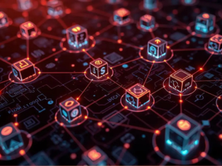 Ilustrasi Blockchain. (Foto by AI)