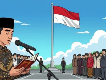 Ilustrasi pembacaan doa saat upacara 17 Agustus. Foto: Nur Khansa Ranawati