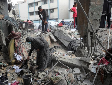 
Kehancuran di Gaza akibat perang 
Foto: REUTERS/Mahmoud Issa)