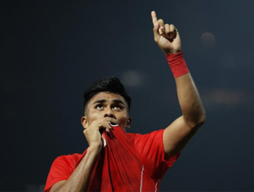 Ramadhan Sananta sudah mencetak gol pada laga pertama Liga Super Malaysia 2025/2026. (REUTERS/CHALINEE THIRASUPA)