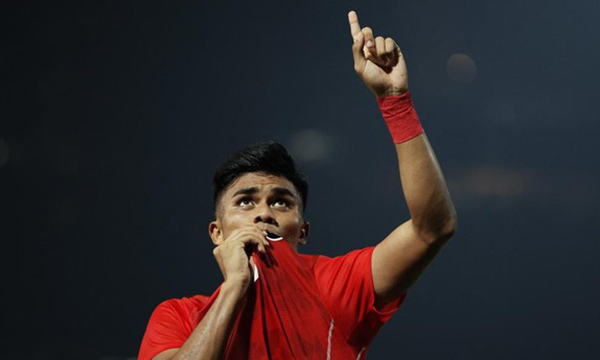 Ramadhan Sananta sudah mencetak gol pada laga pertama Liga Super Malaysia 2025/2026. (REUTERS/CHALINEE THIRASUPA)