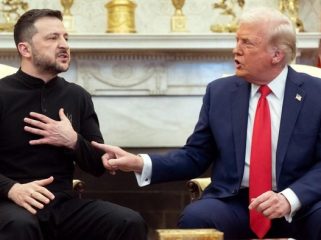 Foto Trump dan Zelensky: (AFP/SAUL LOEB)