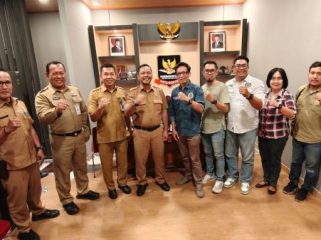 Pengurus Pwi Kota Bogor audensi dengan Kesbangpol Kota Bogor. (Foto: D Gandara)