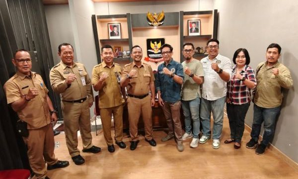 Pengurus Pwi Kota Bogor audensi dengan Kesbangpol Kota Bogor. (Foto: D Gandara)