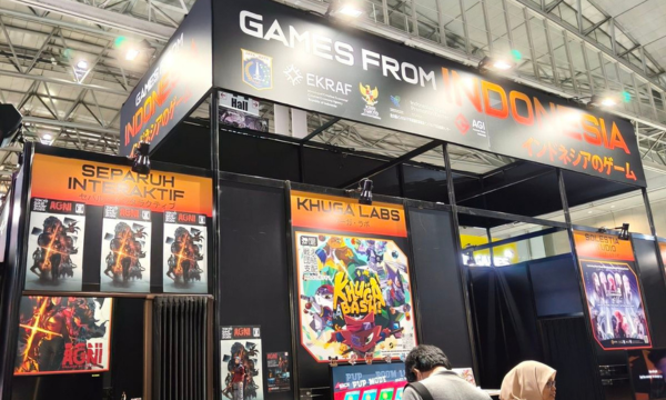 Booth Game from Indonesia di Tokyo Game Show 2025 di Makuhari Messe, Chiba, Jepang, Kamis (25/9/2025).(Foto: KOMPAS.com/Bill Clinten)