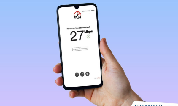 Cara cek kecepatan internet IndiHome lewat HP.(Foto: Kompas.com/Muhammad Zaenuddin)
