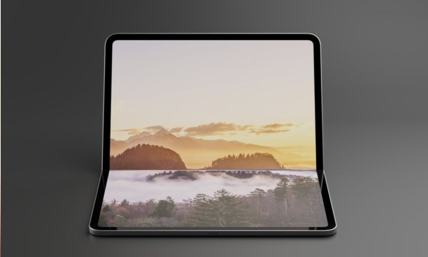 Ilustrasi perangkat baru Apple yaitu iPad lipat yang sedang dikembangkan Foto: (WCCFTech)