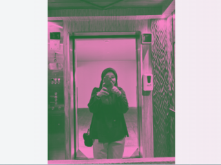 Link edit foto profil media sosial pink hijau(Kompas.com/soffyaranti)