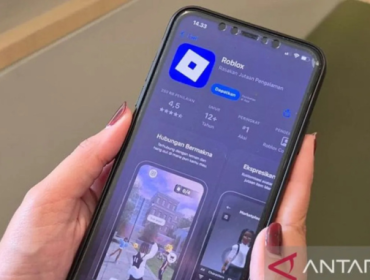 Tampilan logo platform gim Roblox. Foto: (ANTARA/Astrid Faidlatul Habibah)
