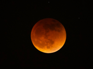 illustrasi gerhana bulan Foto: AP Photo/Ringo H.W. Chiu