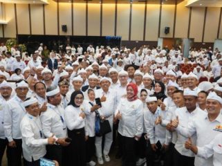 Gubernur Jawa Barat menghadiri muprov kadin jabar ke VIII di Kota Bogor, Rabu (24/9/2025). (foto: Rheynaldhi)