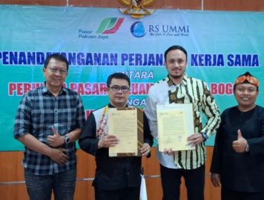 Perumda pasar pakuan jaya teken MoU dengan RS Ummi. (Foto: Humas PPJ)