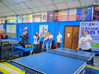 Dalam rangka Habhubnas, DIshub KOta Bogor gelar turnamen tenis meja. (Foto: Saefulloh)
