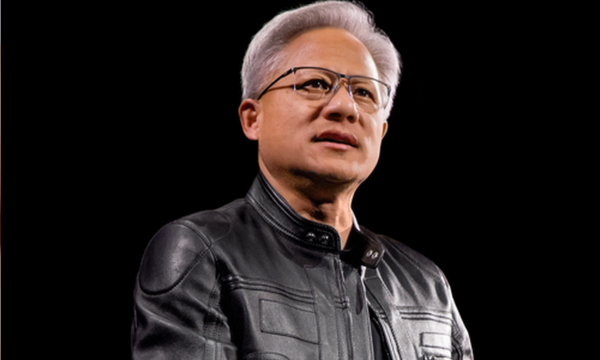 Nvidia mencetak sejarah baru dengan menjadi perusahaan pertama yang menembus valuasi pasar sebesar 5 triliun dollar AS atau setara Rp 82.720 triliun (kurs Rp 16.544 per dollar AS).(Nvidia)