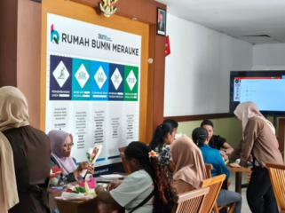 Kegiatan di RB Telkom Merauke. Foto: Rachmatunnisa/detikINET