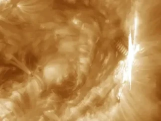 Badai Matahari Oktober 2024. (Foto: NASA/SDO)