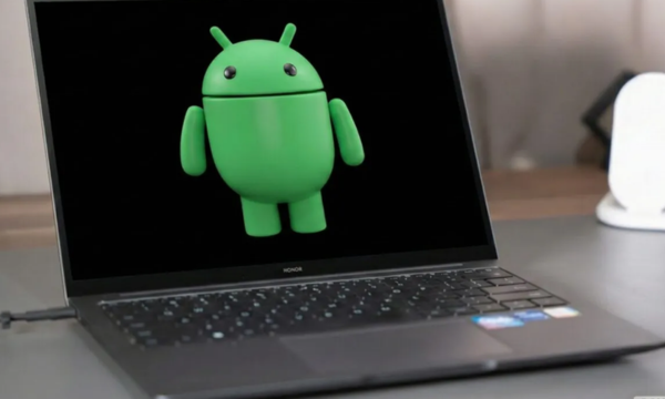 Ilustrasi Android Laptop. Google diyakini tengah menyiapkan Aluminium Operating System alias ALOS, sebuah platform berbasis Android yang dirancang untuk menggantikan ChromeOS dan membawa Android masuk ke ekosistem PC. Foto: (Android Authority)
