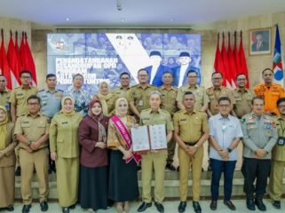 Wali Kota Bogor Dedie Rachim, Wakil Walikota Jenal Mutaqien dan para kepala OPD. (foto: kominfo Kota Bogor)