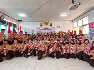 Pelantikan pegurus gudep sdn papandayan. (foto: ist)