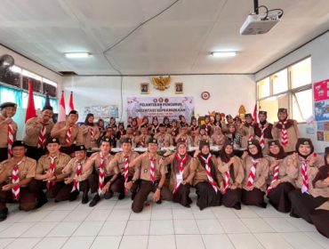 Pelantikan pegurus gudep sdn papandayan. (foto: ist)