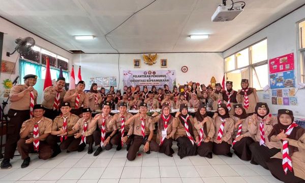 Pelantikan pegurus gudep sdn papandayan. (foto: ist)