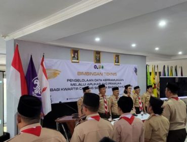 Rakor dan bintek aplikasi ayo pramuka. (foto: ist)