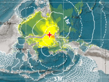 Wilayah terdampak tsunami akibat gempa M 7.6 di Bitung, Sulawesi Utara. (Foto: Laman resmi BMKG)