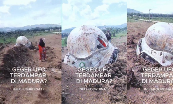 Viral Video UFO Terdampar di Madura, Reaksi Warganet Bikin Ngakak. (Foto: X.com)