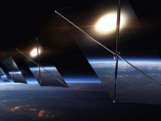 Ilustrasi konstelasi cermin luar angkasa (Foto: Reflect Orbital)