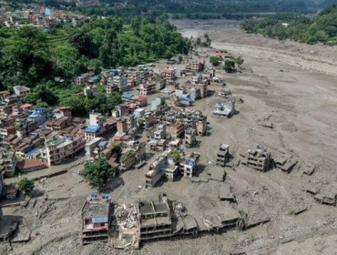 Banjir Seram Nepal, Pakar Soroti Potensi 'Bom Air' dari Proyek China (Foto: AFP/PRABIN RANABHAT)