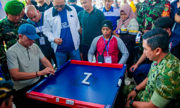 Sebanyak 128 pasang atau 256 peserta mengikuti Open Tournament Orado Domino memperebutkan Piala Panglima TNI yang dilaksanakan oleh Kodim 0606/Kota Bogor di Taman Ekspresi, Minggu (27/9/2026).