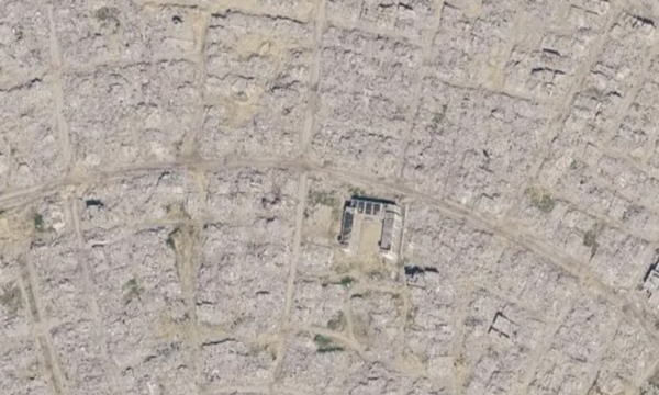 Terekam Google Earth: Skala Kehancuran Gaza yang Mengguncang 
Nalar. Gaza yang hancur. (Foto: Google Earth)
