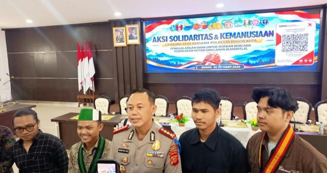 
					Sumpah Pemuda, Polresta Bogor Kota dan Aliansi Mahasiswa Cipayung Plus Gelar Apel Solidaritas Kemanusian