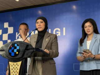 Menkomdigi menyatakan tak sepakat AI direm, tetapi menyoroti pentingnya 
safety by design. (Foto: CNN Indonesia/ Vandeniar Kennindya)
