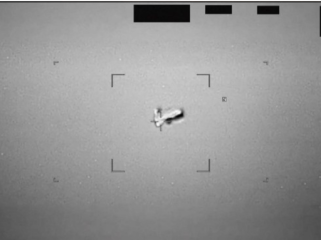 Salah satu foto dokumen terkait UFO atau UAP yang dirilis Pentagon. (Foto: 
Getty Images via AFP/HANDOUT)
