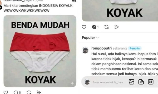 Viral Celana Dalam Merah Putih, Netizen RI Murka ke Warga Malaysia  (Foto: Screenshot detikiNET)
