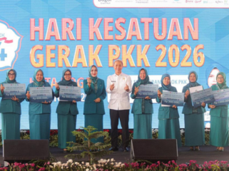 Peringatan Hari Kesatuan Gerak (HKG) PKK ke-54 Tingkat Kota Bogor Tahun 2026 digelar di Bogor Great Mall Yasmin, Jalan KH Abdullah Bin Nuh, Kota Bogor, Rabu (21/10/2026). (photo : kominfo)